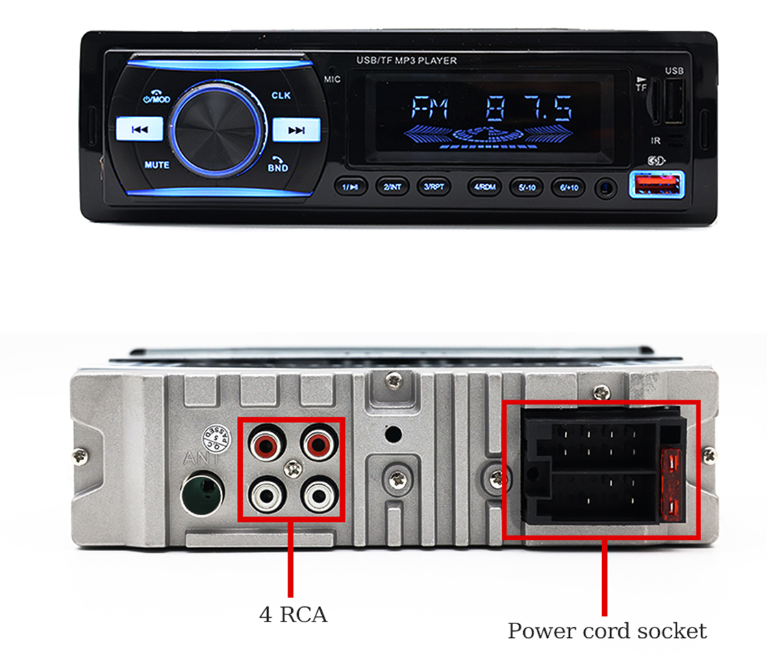 AUTO RÁDIO MP3 BLUETOOTH DUAL USB 7 CORES VA-LCD