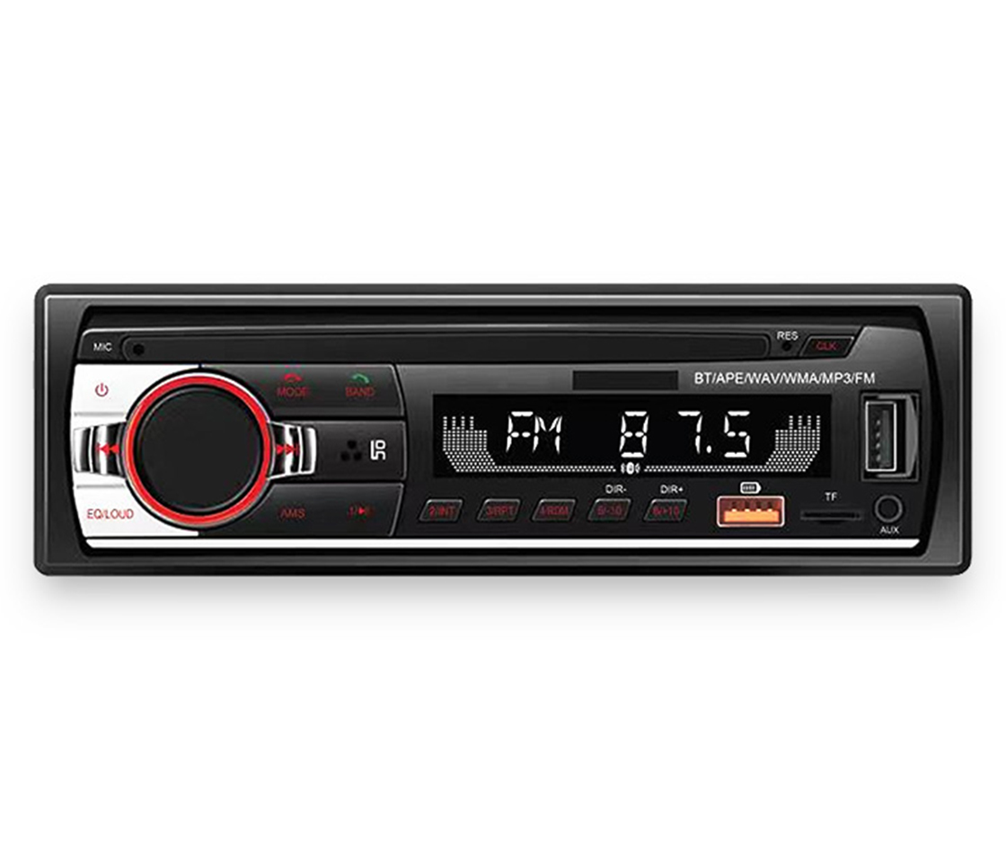 AUTO RÁDIO MP3 BLUETOOTH DUAL USB SINGLE RED