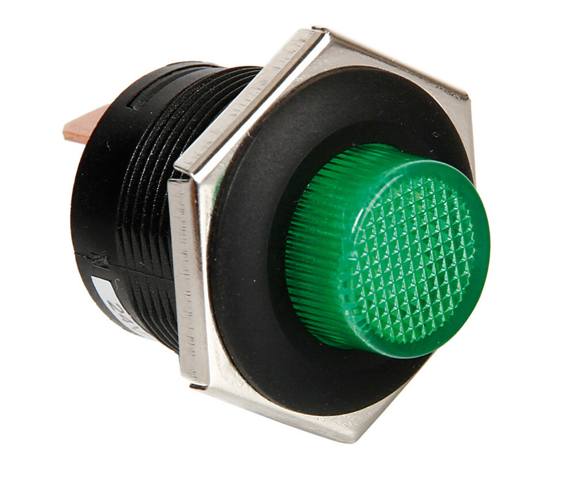 INTERRUPTOR LED VERDE.12/24V 20A 45539 LAMPA