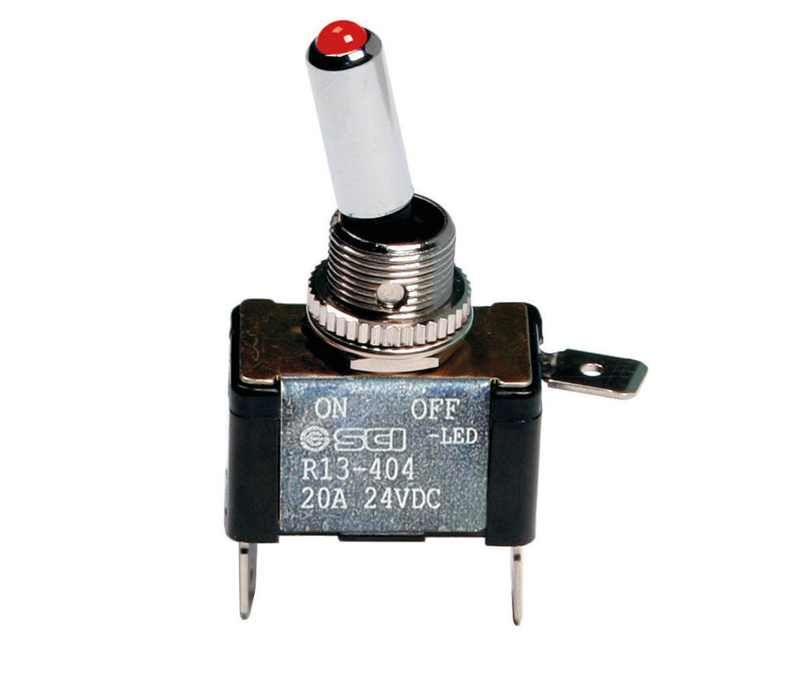 INTERRUPTOR TIPO SWITCH LED VERM.12V 20A 45557 LAMPA