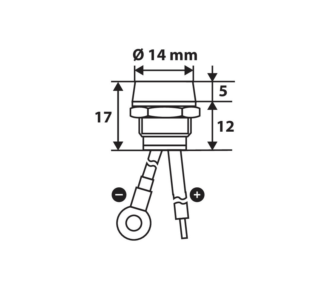 LED INDICADOR VERMELHO 12/24V - 15A      45580 LAMPA