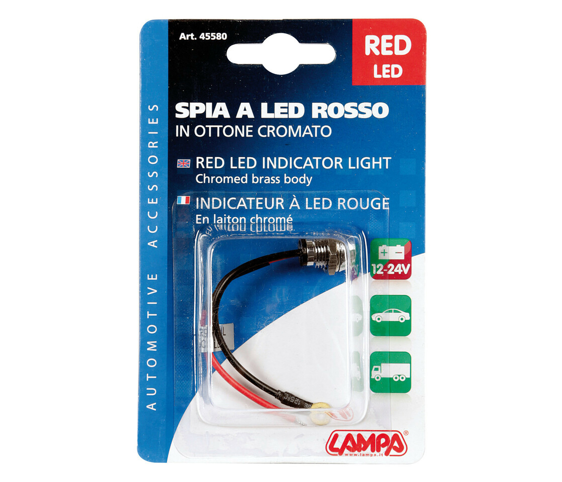 LED INDICADOR VERMELHO 12/24V - 15A      45580 LAMPA