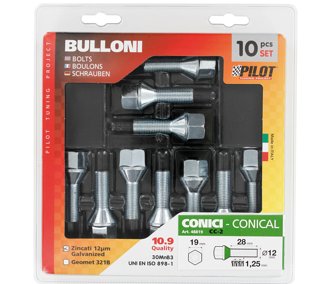 PERNO / PARAFUSO RODA M12X1.25 L28 CH19 T1 LAMPA