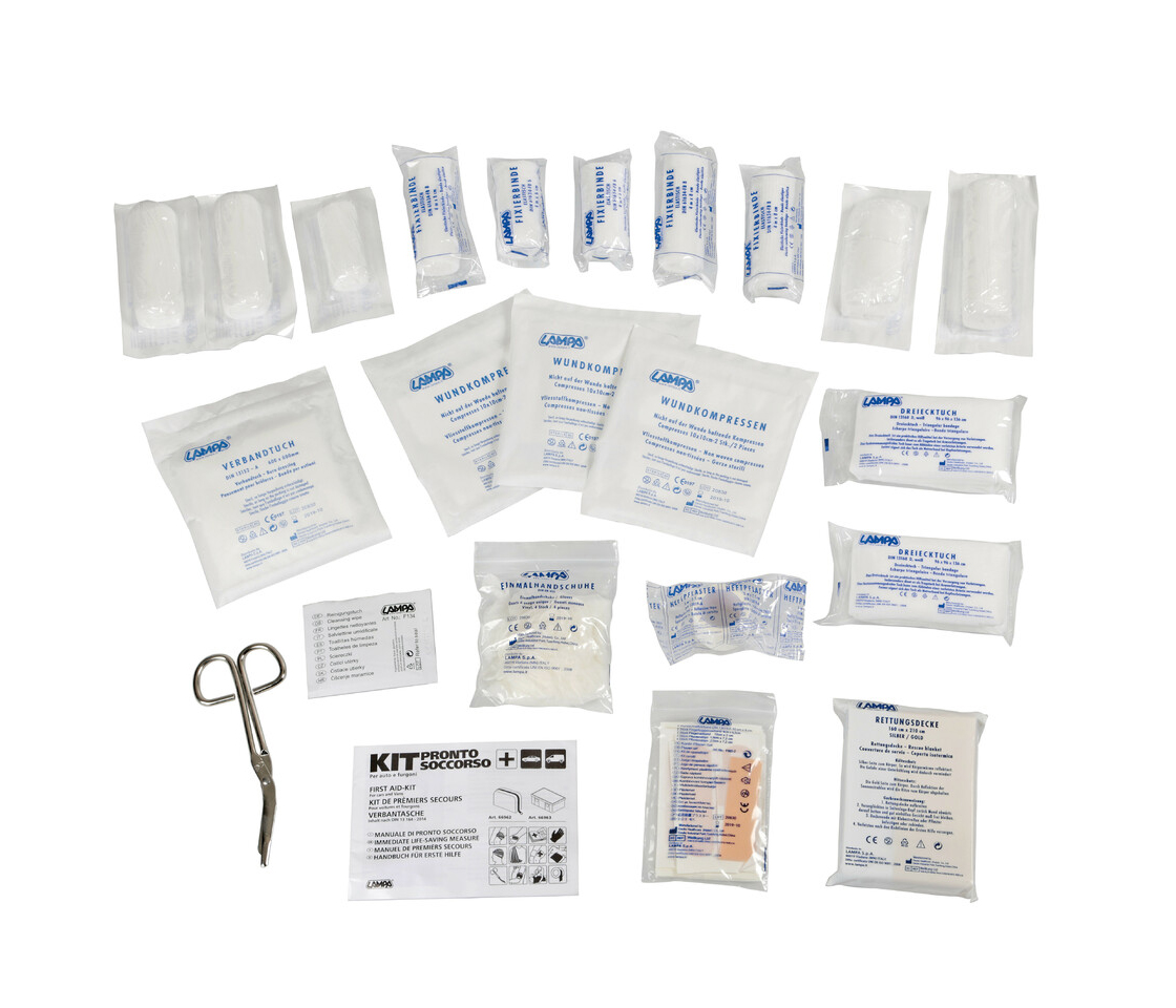 KIT PRIMEIROS SOCORROS HOMOLOGADO DIN13164 LAMPA 66963