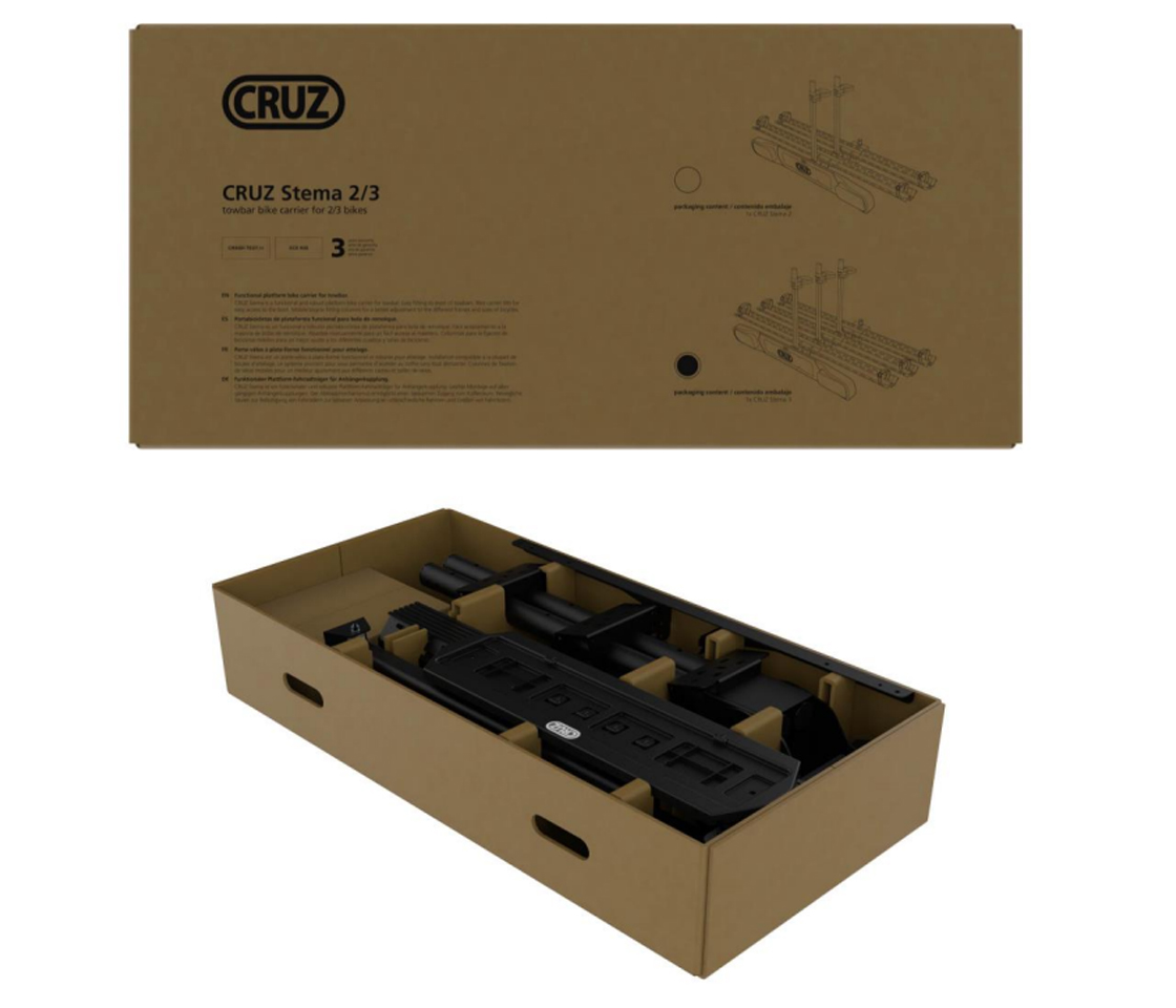 SUPORTE / PORTA BICICLETAS TRASEIRO STEMA EUR 3 BICICLETAS EUR BOLA REBOQUE 940-561 CRUZ