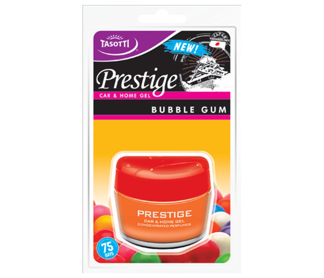 AMBIENTADOR TASOTTI GEL PRESTIGE BUBBLE GUM PARA CARRO & CASA