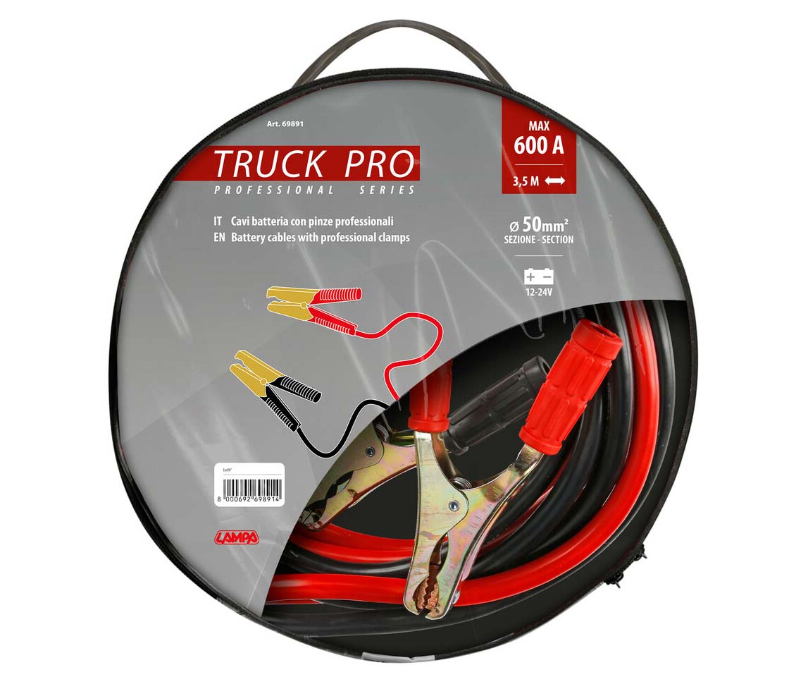 CABOS BATERIA / DESEMPANAGEM 12/24V TRUCK PRO 350CM 600A    69891