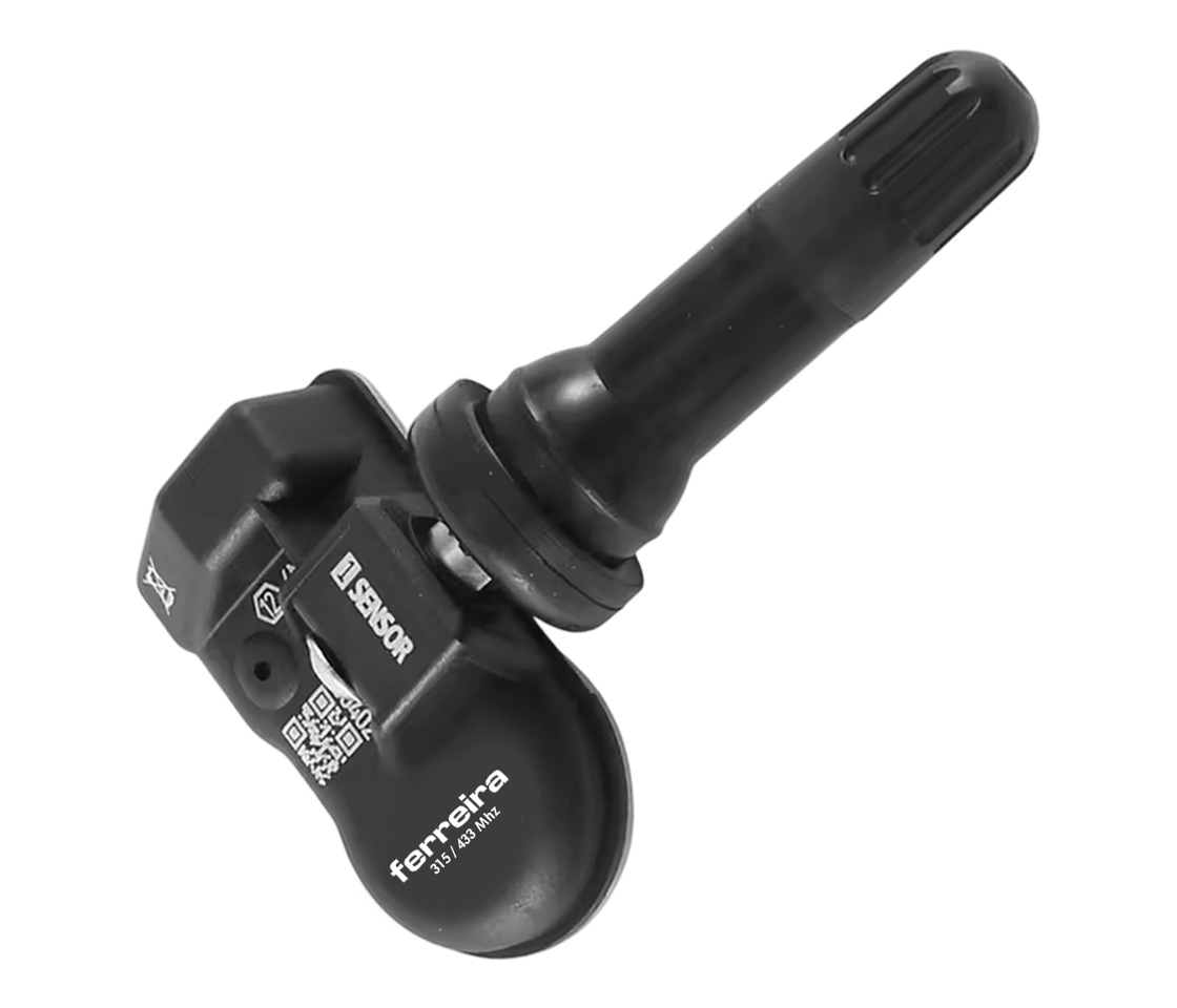  VÁLVULA / SENSOR TPMS FERREIRA PRO-F PROGRAMÁVEL BORRACHA COR PRETA 315/433MHZ ROSCA