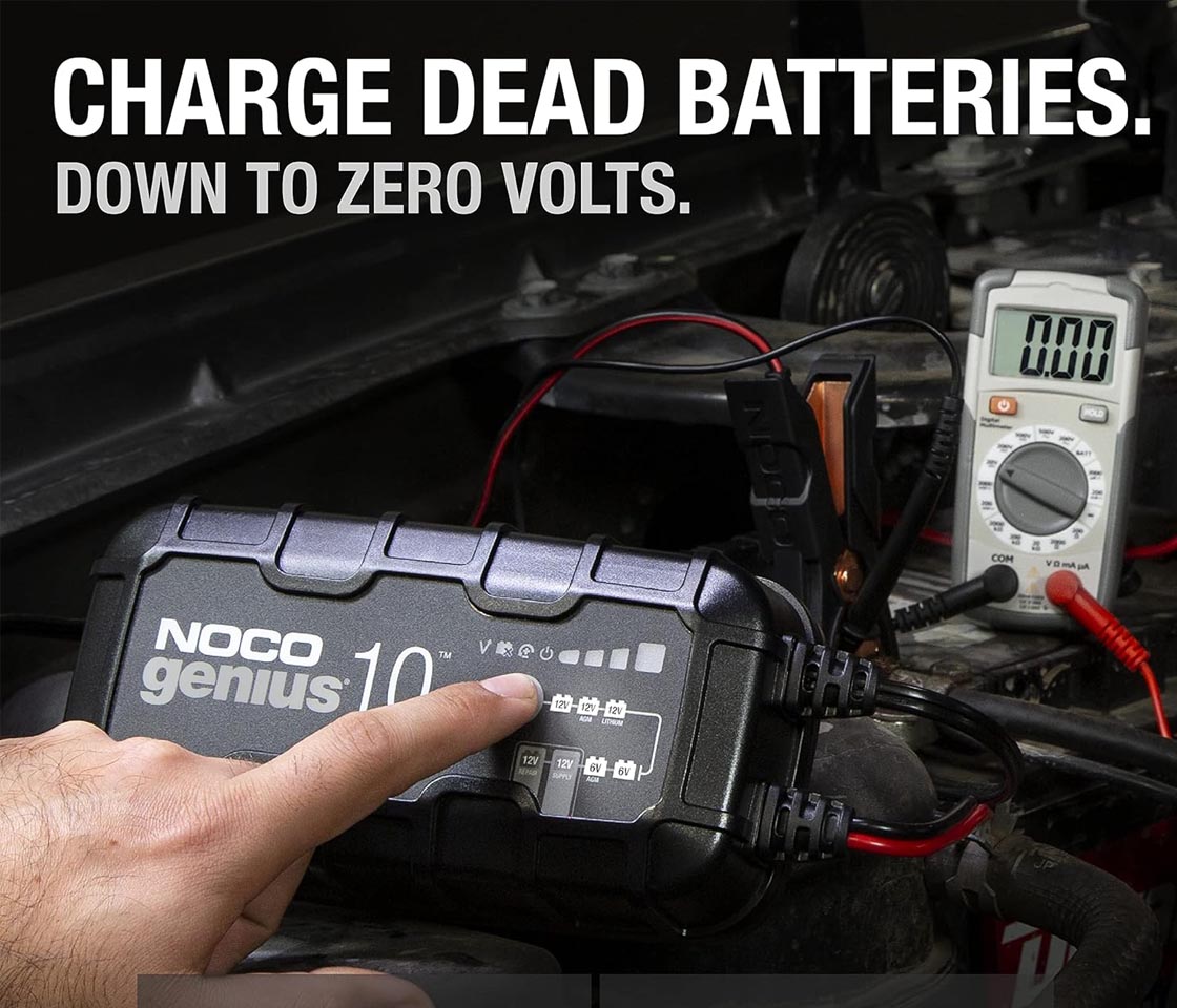 CARREGADOR INTELIGENTE BATERIAS 6 e 12V NOCO 10A GENIUS 10