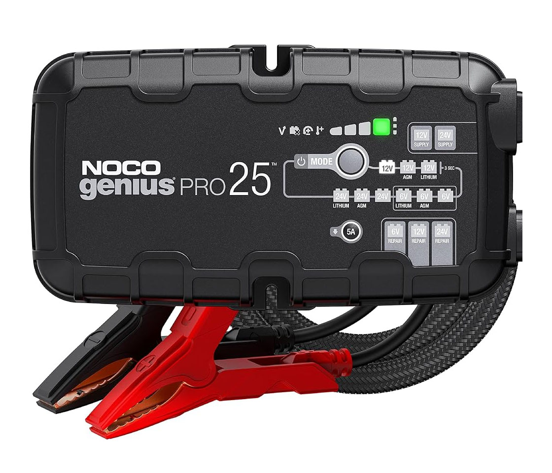 CARREGADOR INTELIGENTE BATERIAS 6V / 12V / 24V NOCO 25A GENIUSPRO 25