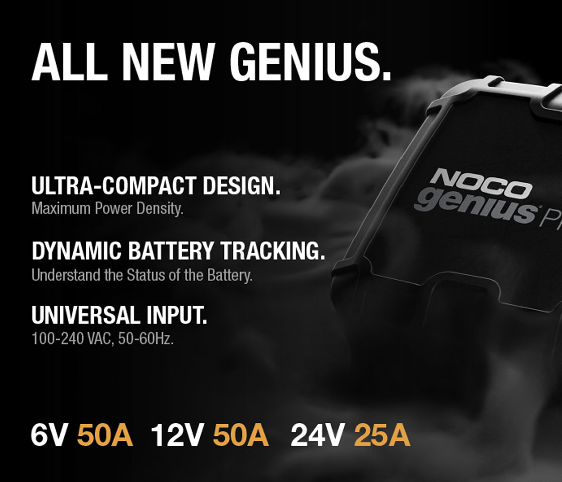 CARREGADOR INTELIGENTE BATERIAS 6V / 12V / 24V NOCO 50A GENIUSPRO 50
