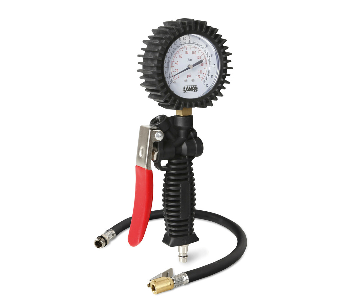 PISTOLA DE AR PNEUS SÉRIE PRO MANÓMETRO PRECISÃO 270º 12BAR / 170PSI 74018