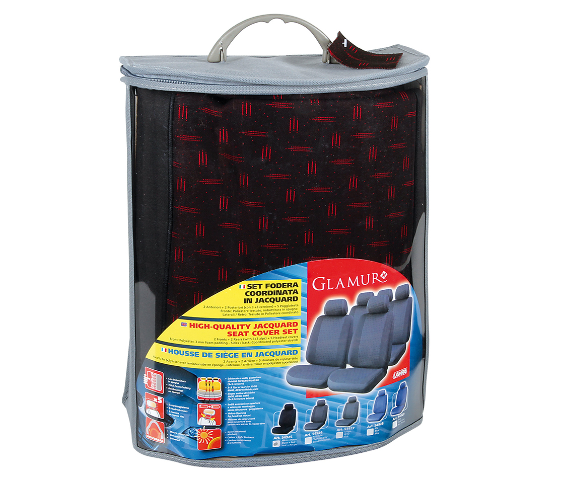 CAPAS DE BANCO PARA CARROS 5 LUGARES PRETAS 54925 LAMPA