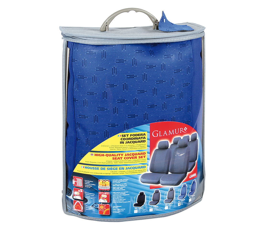 CAPAS DE BANCO PARA CARROS 5 LUGARES AZUL 54928 LAMPA