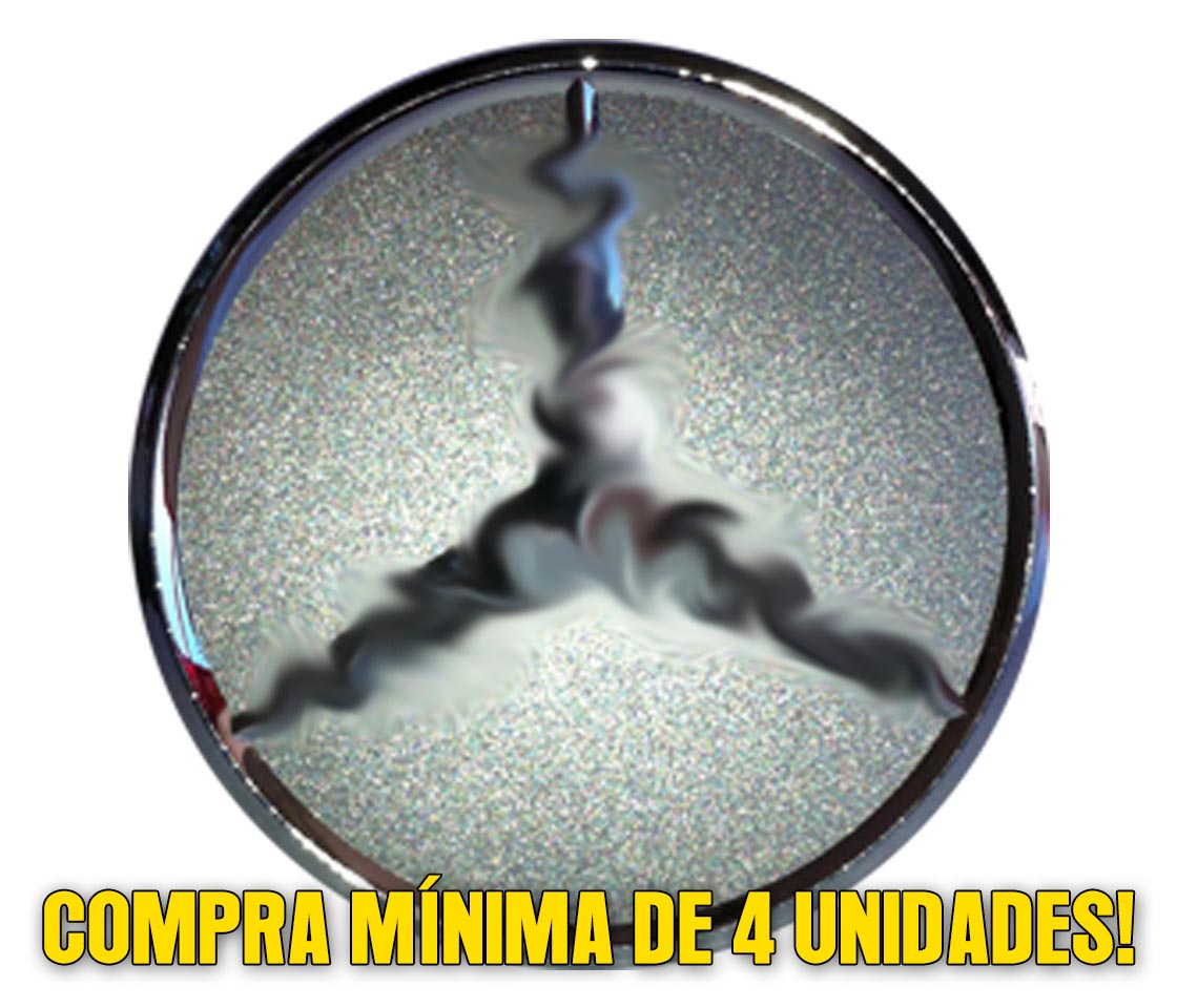 TAMPA CENTRO JANTE PLÁSTICA  MERCEDES TIPO ORIGINAL ESTRELA CROMADA FUNDO CINZA 75MM