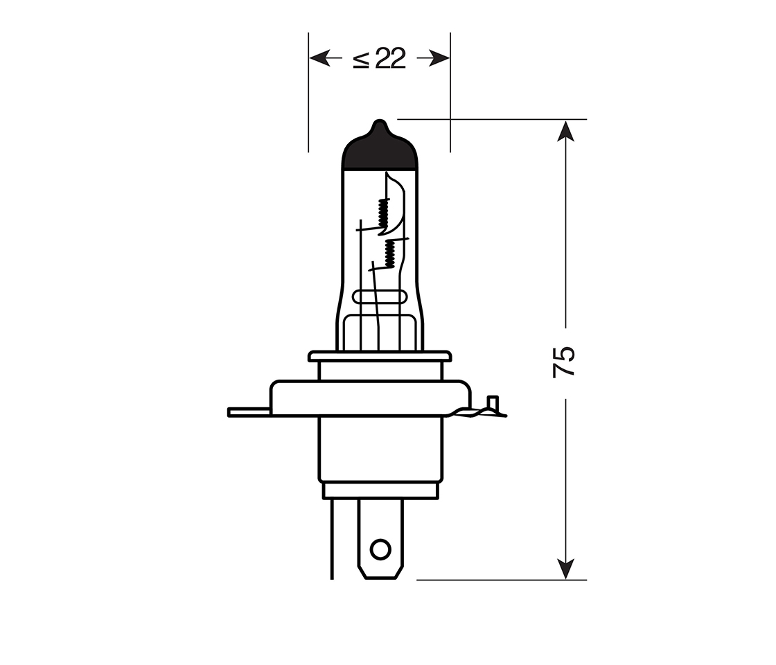 LAMPADA  H4 12V 100/90W LAMPA