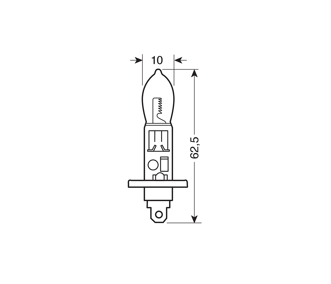 LAMPADA  H1 12V 100W ULTRA WHITE 5500K LAMPA