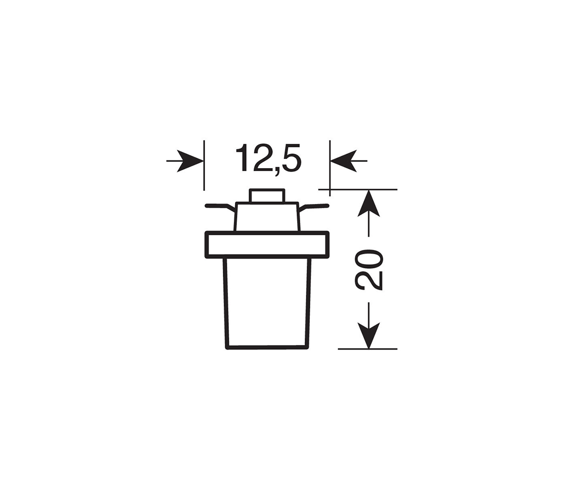 LAMPADA LED B8,5D 1W CASQUILHO BRANCO LAMPA