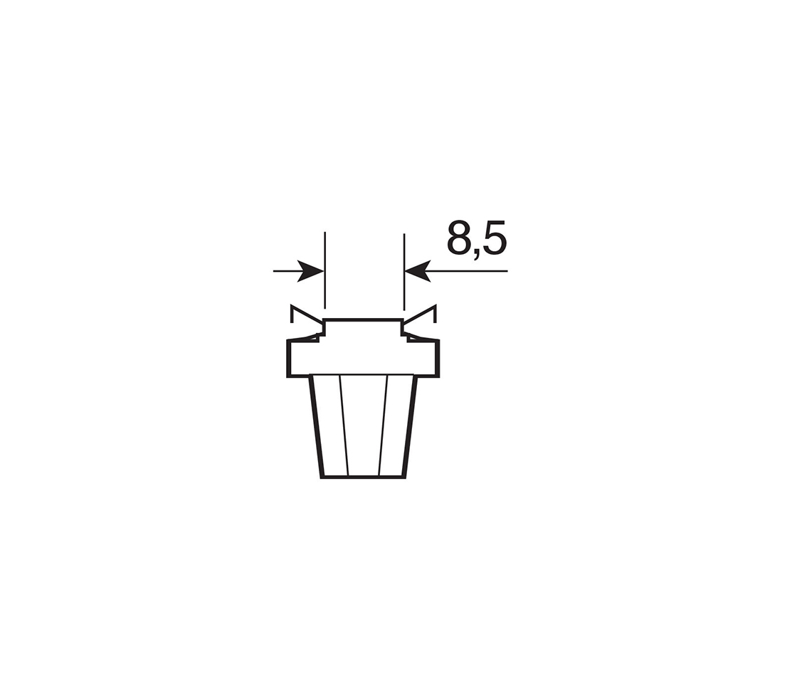 LAMPADA LED B8,5D 1W CASQUILHO BRANCO LAMPA