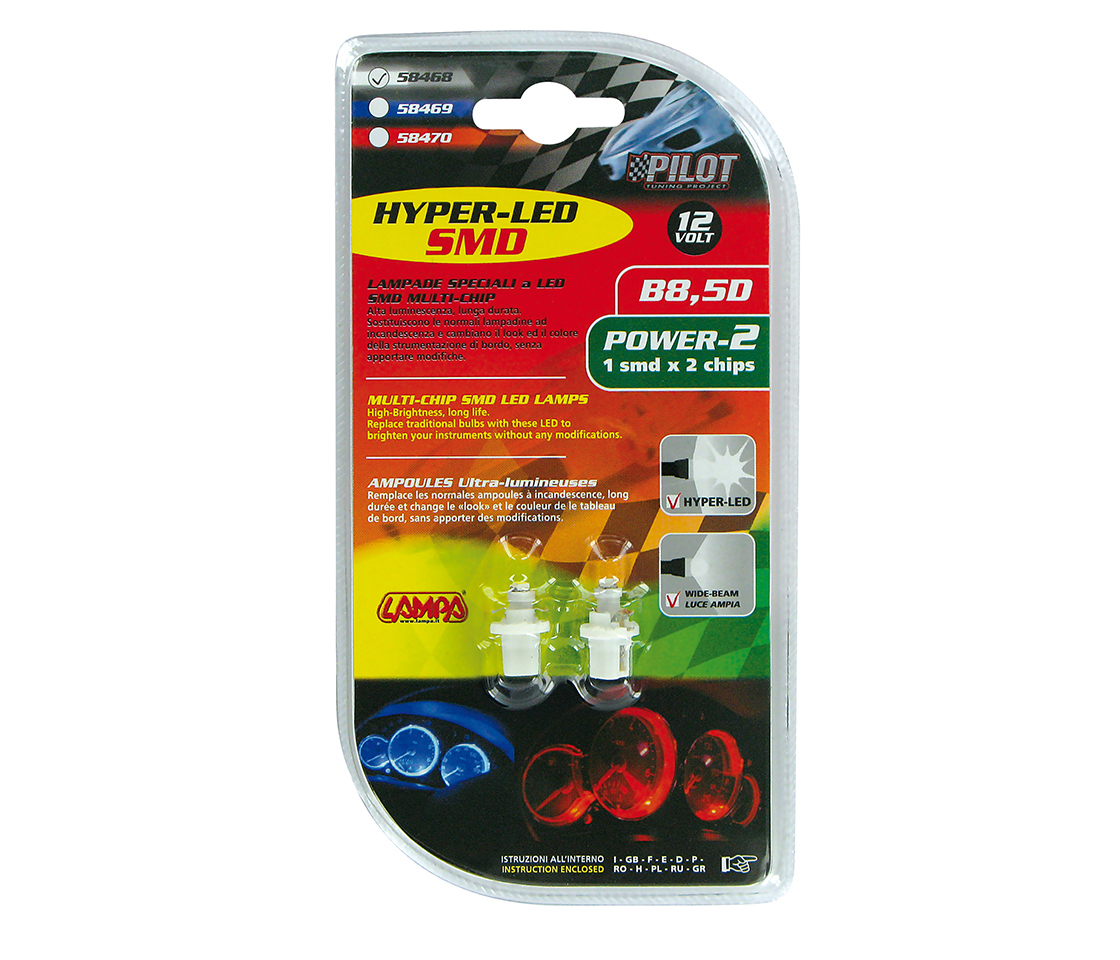 LAMPADA LED B8,5D 1W CASQUILHO BRANCO LAMPA