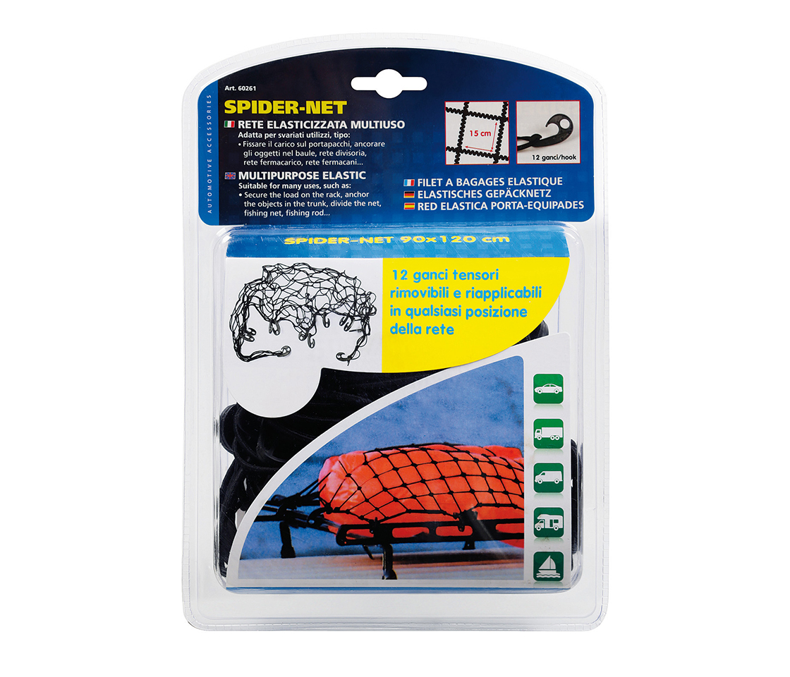 REDE ELÁSTICA TIPO ARANHA 90X120CM 60261 LAMPA