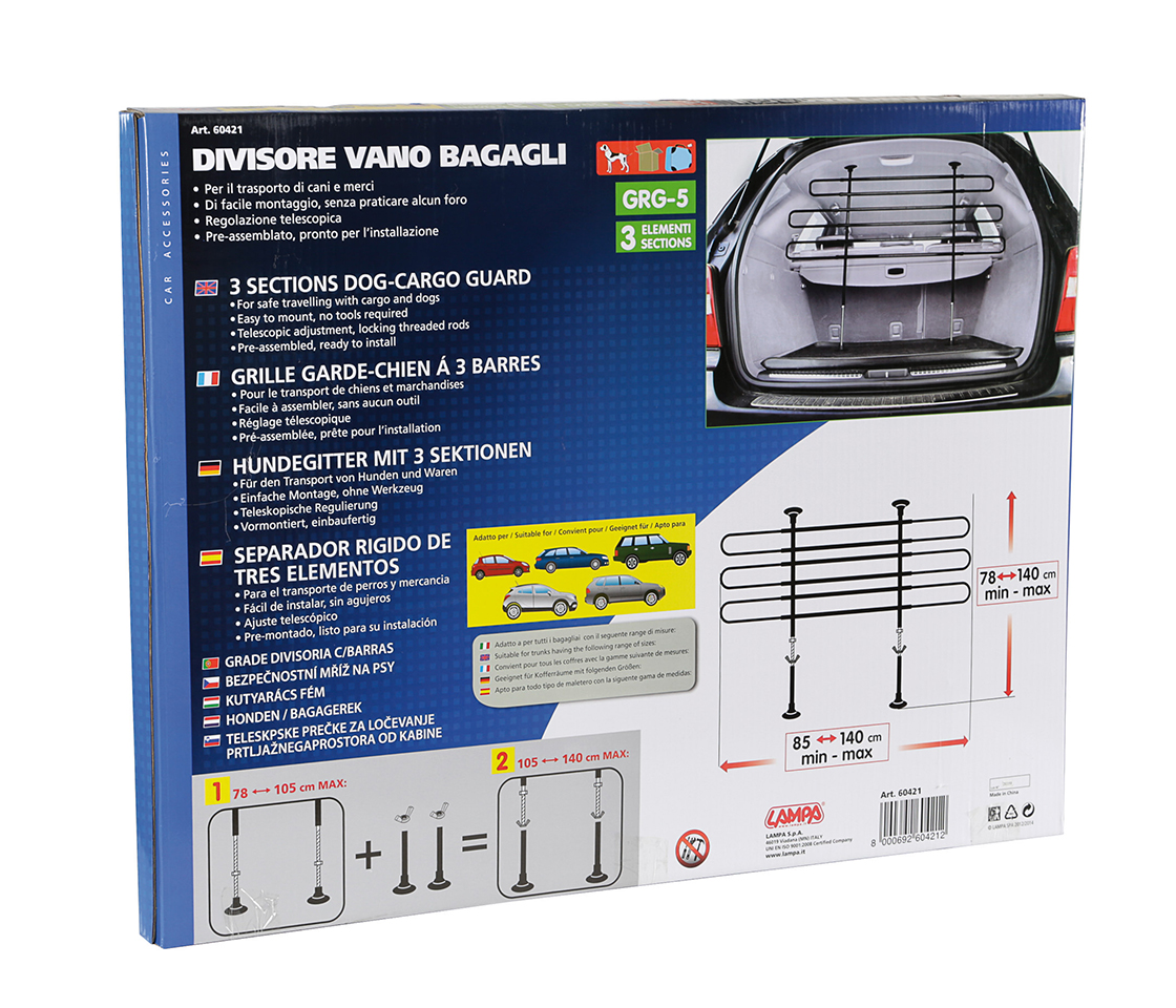 GRADE SEPARAÇÃO CARGA E ANIMAIS AJUSTÁVEL / EXTENSÍVEL GRG-4 CARPOINT