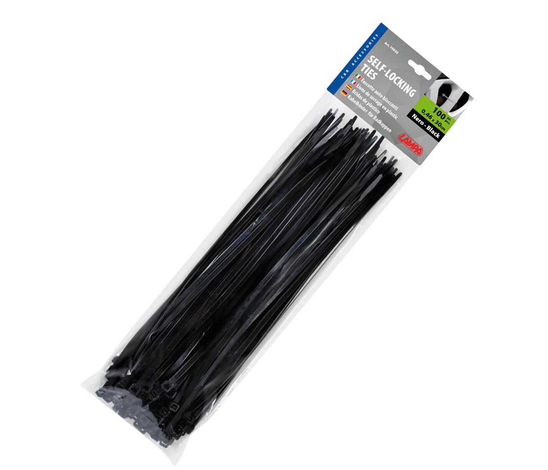 ABRAÇADEIRAS PLÁSTICAS 30CM PRETO PACK 100 70038