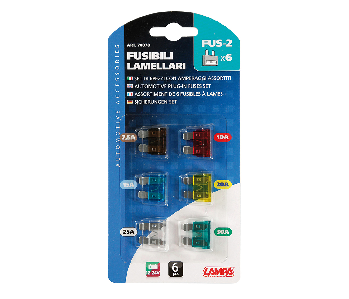 KIT 6 FUSÍVEIS 70070 LAMPA