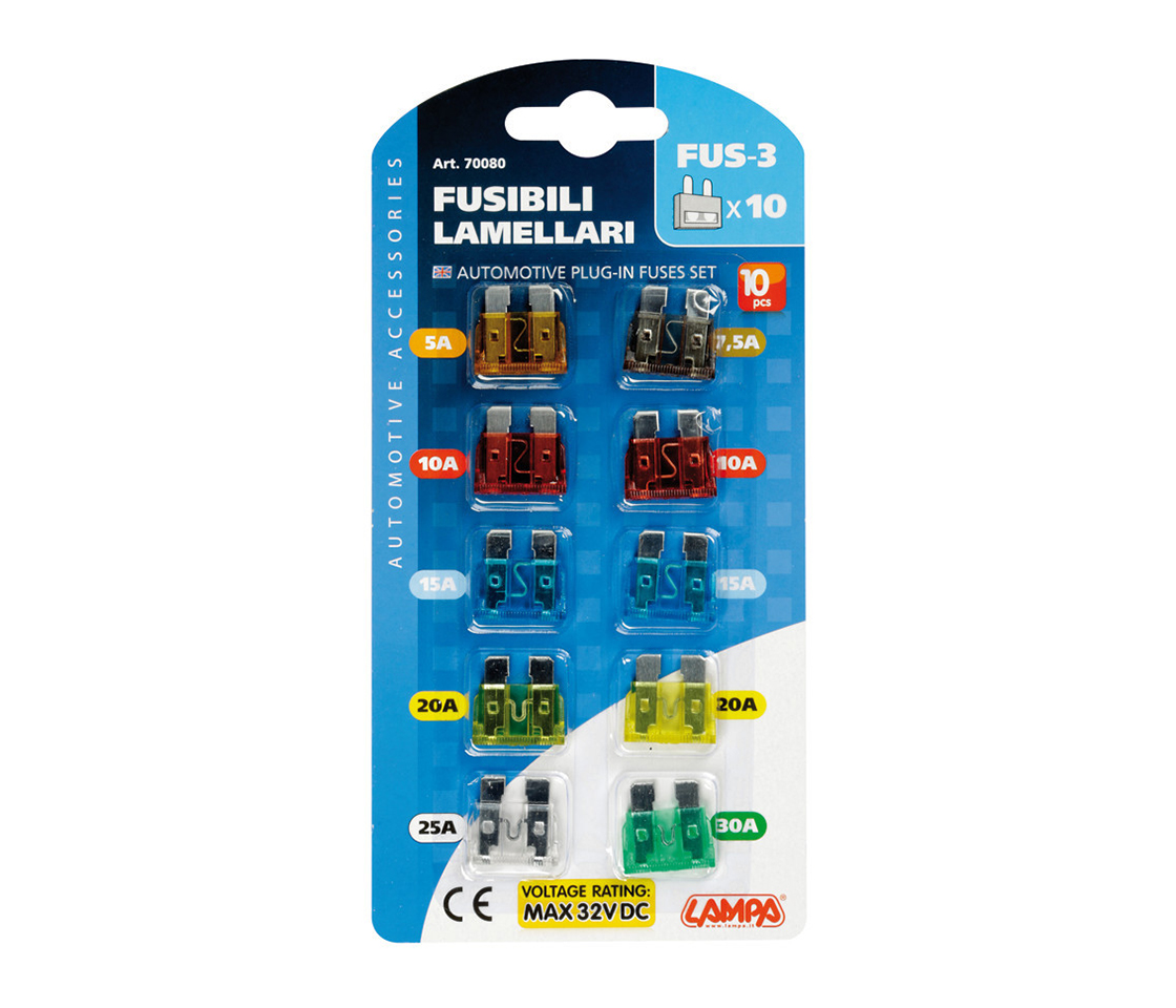 KIT 10 FUSÍVEIS 70080 LAMPA