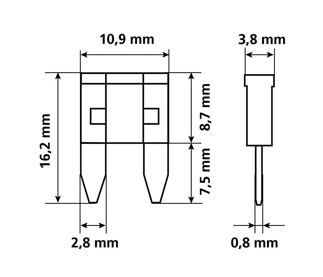 KIT 10 MICRO FUSÍVEIS 70085 LAMPA