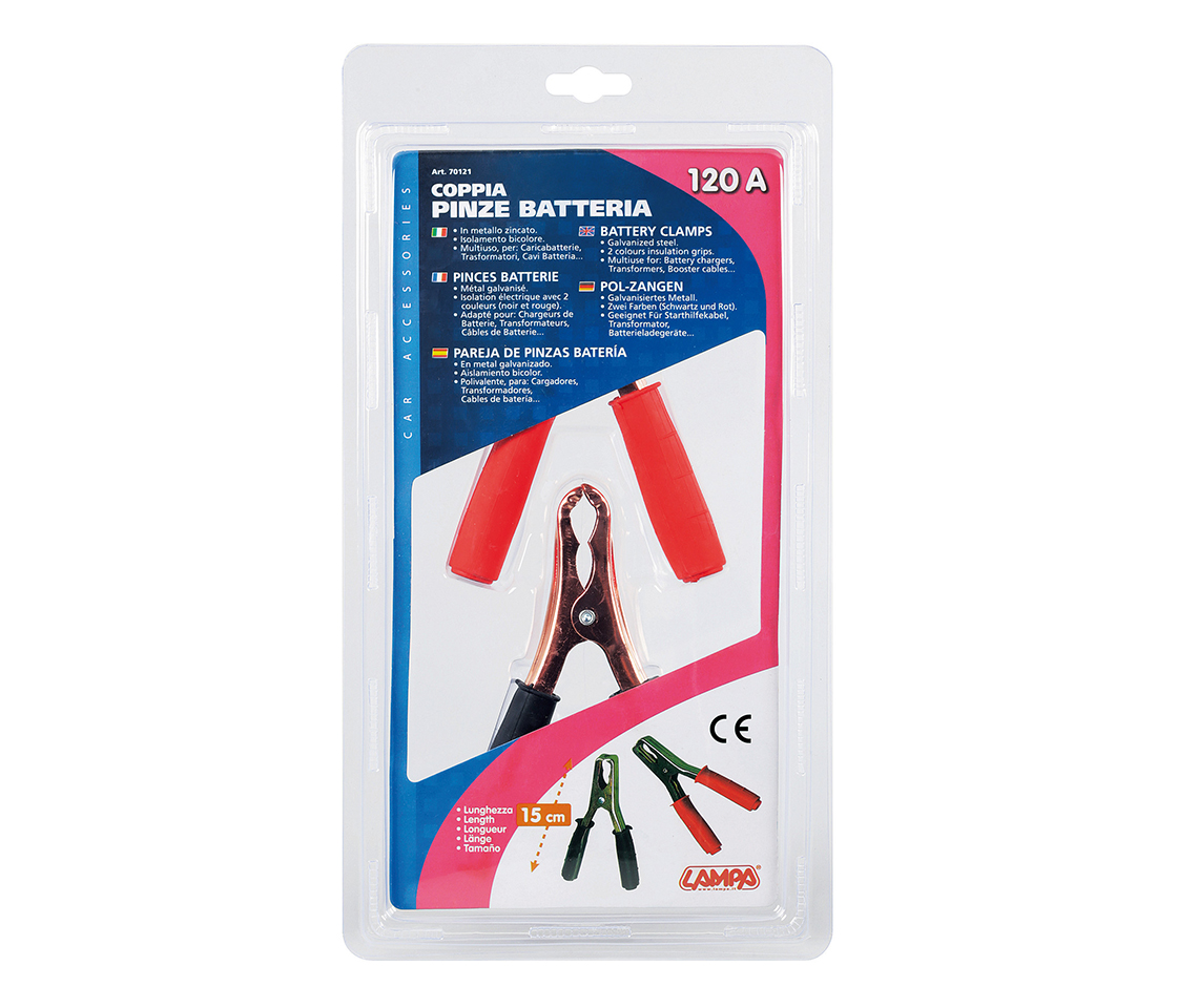 ALICATES P/ CABOS BATERIA 15CM 120AH 70121 LAMPA