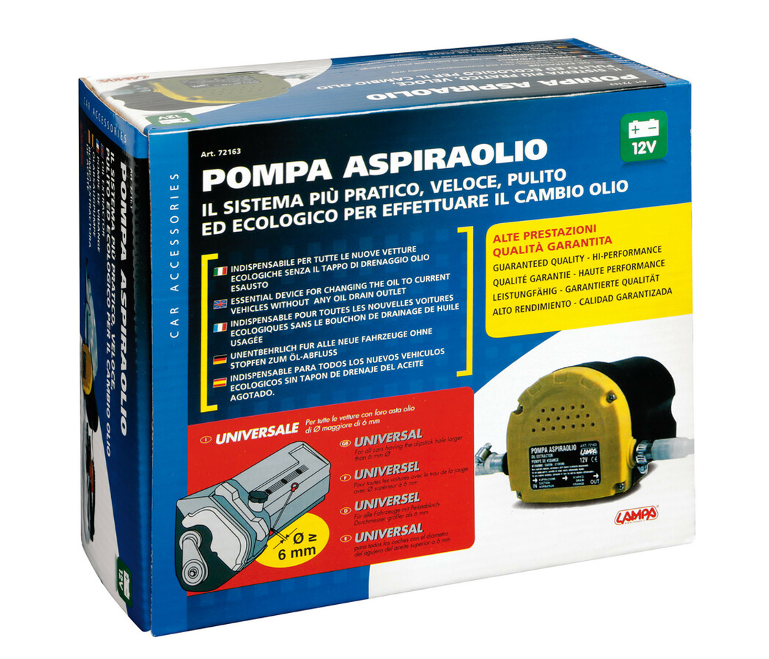 BOMBA EXTRACAO ÓLEO MOTOR 12V 72163