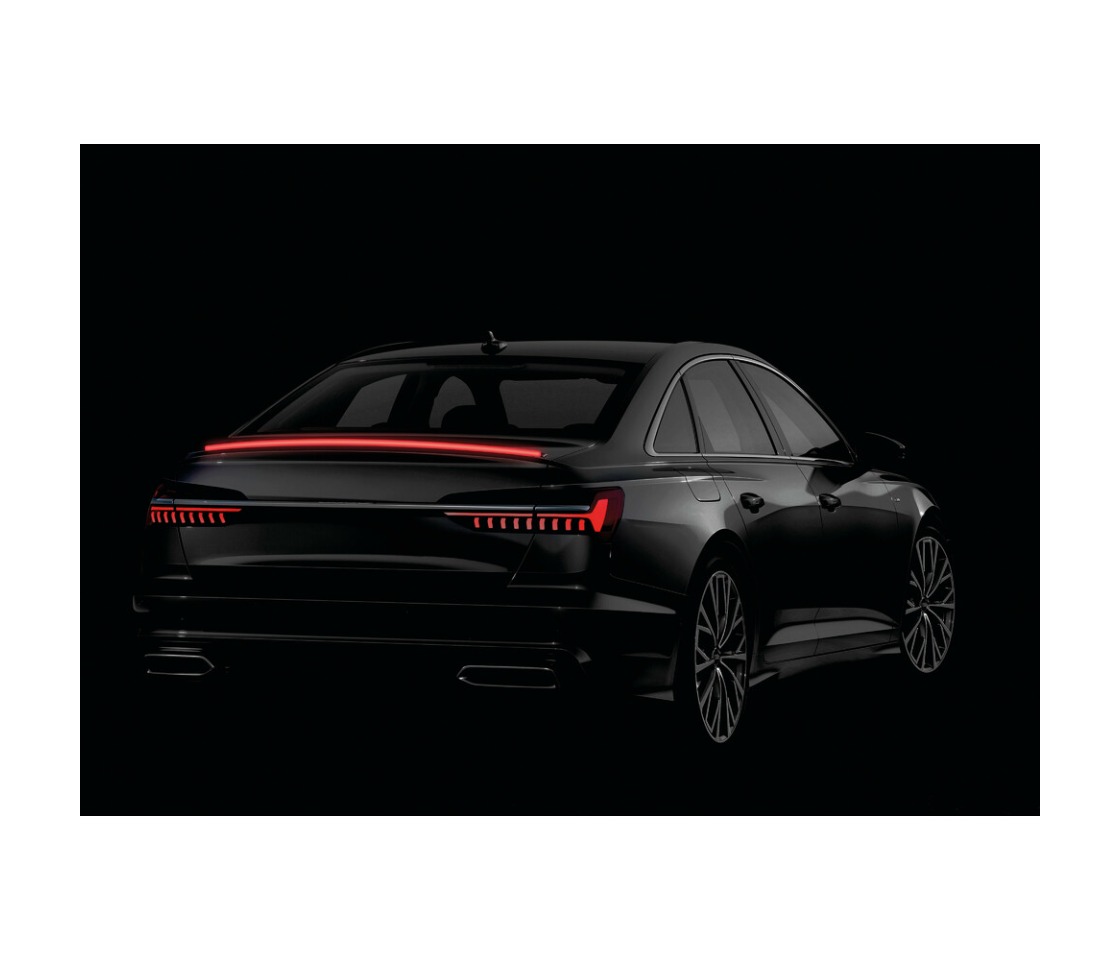 SPOILER CARBON LOOK ADESIVO COM LED VERMELHO 120CM - 12V LAMPA 73652