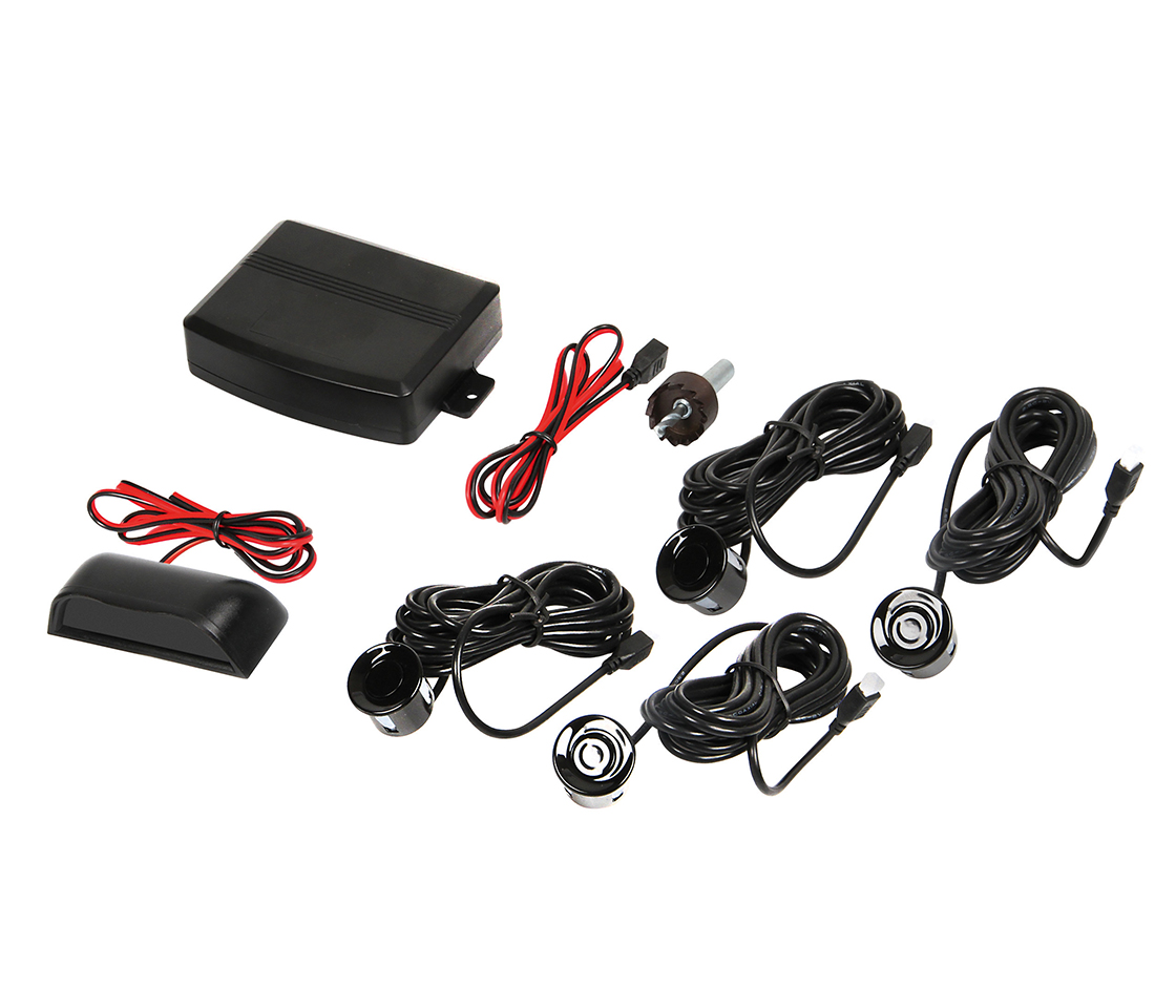 KIT 4 SENSORES ESTACIONAMENTO - COM DISPLAY - PRETO - WIRELESS 